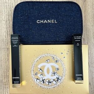 CHANEL  A Sight to See Eye Makeup Set FULL SIZE MASCARA EYELINER PLUS MAKEUP BAG